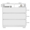 Ver imagem 3 de Cômoda Atlanta 3 Gavetas e Nicho Cor Carvalho e Branco - Incorplac