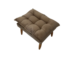 Puff Opala Cappucino Suede - Jrc Móveis - 5