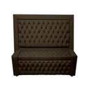 Ver imagem 1 de Kit Cabeceira De Cama Box e Calçadeira Baú Retro Capitonê Botão Encapados Casal 140 cm Suede Marrom 
