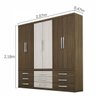 Guarda-Roupa Casal 6 Portas 9 Gavetas Tróia - 5