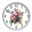 Ver imagem 2 de Relógio Parede Herweg Quartz 22cm Nacional 660126 Flores Branco - Branco