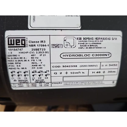 Motobomba Centrífuga Hydrobloc C3000nt Ksb Tri 3cv 220v/380v - 4