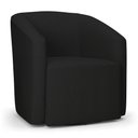 Ver imagem 3 de Kit 2 Poltronas Stella Max Linho Preto A79 Base Giratória - D'Rossi