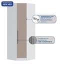 Ver imagem 7 de Guarda-Roupa Canto Oblíquo 1 Porta 100% MDF Requinte+ Branco/Line/Duna