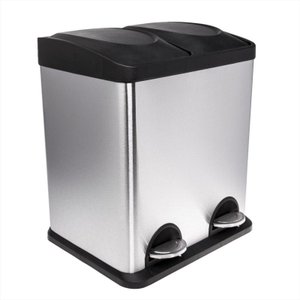 Lixeira Dupla Coleta 30 Litros Inox Biovis