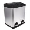 Lixeira Dupla Coleta 30 Litros Inox Biovis - 1