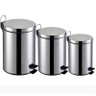 Kit Lixeira de Aço Inox 12 Litros, 5 Litros, 3 Litros - 1