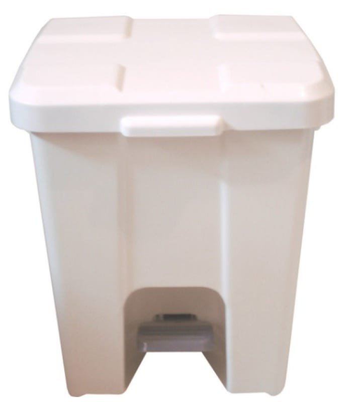 Lixeira plastico cesto quadrado 15l com pedal - 1