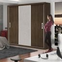 Ver mais imagens de Guarda-Roupa Casal 3 Portas de Correr Bahia Flex Color