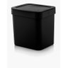 Lixeira Trium Preta 4,7 Litros com Tampa - Marca OU -Cozinha - 1