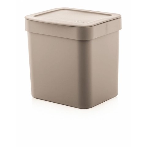 Lixeira Trium Bege 4,7 Litros com Tampa - Marca OU cozinha