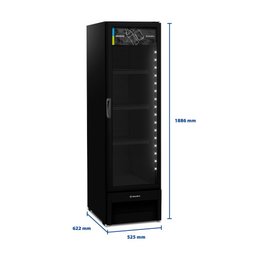 Visa Cooler Refrigerador Multiuso Expositor Vertical 303/326l Vb28rh All Black 220v - Metalfrio - 6