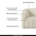 Ver imagem 4 de Sofá Decorativo Sala de Estar 332cm Adam 4 Lugares Boucle Off White G45 - Gran Belo Sofá Adam