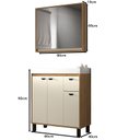 Ver imagem 2 de Gabinete de Banheiro 80cm com Lavatório e Armário Ref 830 Cewal - Itapuã/off White