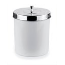 Ver imagem 1 de Lixeira Branca 3 Litros cozinha banheiro tampa inox