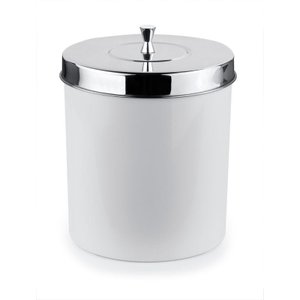 Lixeira Branca 3 Litros cozinha banheiro tampa inox