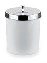 Ver imagem 1 de Lixeira Branca 3 Litros cozinha banheiro tampa inox