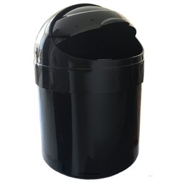 Lixeira Com Tampa Basculante Cesto Lixo 6 L Preto ct5 - 1