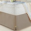 Ver imagem 1 de Saia Para Cama Box Baú Casal Queen Matelada Veneza Bege