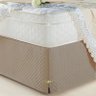 Saia Para Cama Box Baú Casal Queen Matelada Veneza Bege - 1
