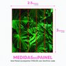 Papel de Parede 3D Painel 2,5M Folhas Palmeiras Verde Viníl Jadim Realista Auto Colante Lavável - 5