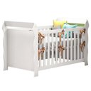 Ver imagem 1 de Berço Americano Lara e Cômoda Infantil Duda Branco Brilho com Colchão – Phoenix Baby