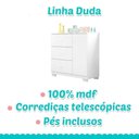 Ver imagem 7 de Berço Americano Lara e Cômoda Infantil Duda Branco Brilho com Colchão – Phoenix Baby