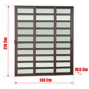 Ver imagem 4 de Porta Cor.c/Trav.3F.Móv.1/3 210x180 Elite c/Fecha.Tet.V.Lis.Marrom Corten Brimak