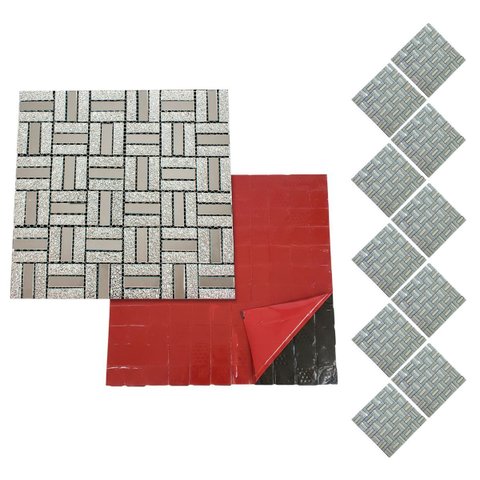 Pastilha de Vidro Kit 10 Uni Adesiva Parede Sala Cozinha Banheiro Facil Aplicacao Decorativa Moderna
