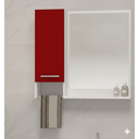 Ver imagem 3 de Kit Gabinete 100% Mdf Cuba e Espelheira 60cm para Banheiro:branco/vermelho