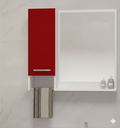 Ver imagem 3 de Kit Gabinete 100% Mdf Cuba e Espelheira 60cm para Banheiro:branco/vermelho