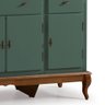 Balcão Buffet 4 Portas e 3 Gavetas com Pés Luiz XV 60635 Linz Móveis - Verde Musgo/Imbuia - 3