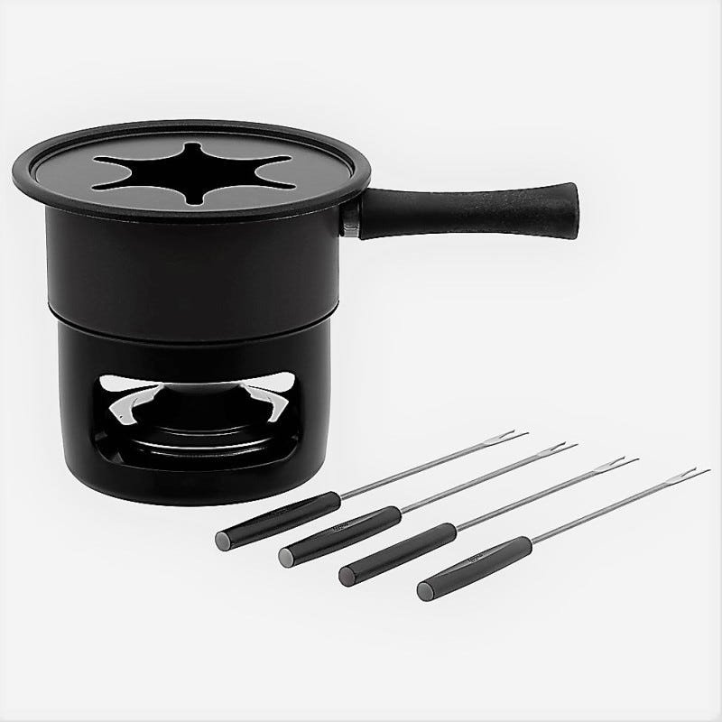 Aparelho para fondue Antiaderente Aspen Preto kit 8 peças - 4