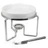 Rechaud para Queijo Brie com Faca Aço Inox e Cerâmica 15cm - 1