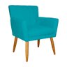 Kit 2 Poltronas Decorativa Sala Cecília Suede Aul Turquesa - 2