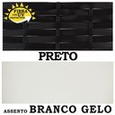 Ver imagem 4 de 4 Banquetas Forts Baixa Ferro Fibra Sintética Preto Assento Estofado Branco