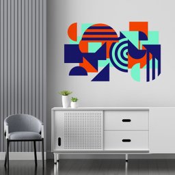 Adesivo de Parede - Geométrico Abstrato Dekalque Adesivo Adesivo de Parede Recortado 56x90 - 2