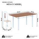 Ver imagem 3 de Conjunto para Sala de Jantar com 6 Cadeiras Lívia Branco/Bege