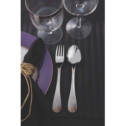 Faqueiro Renascença 130pç. Aço Inox Detalhe Ouro Tramontina - 3 Faqueiro Renascença 130pç. Aço Inox Detalhe Ouro Tramontina - 3