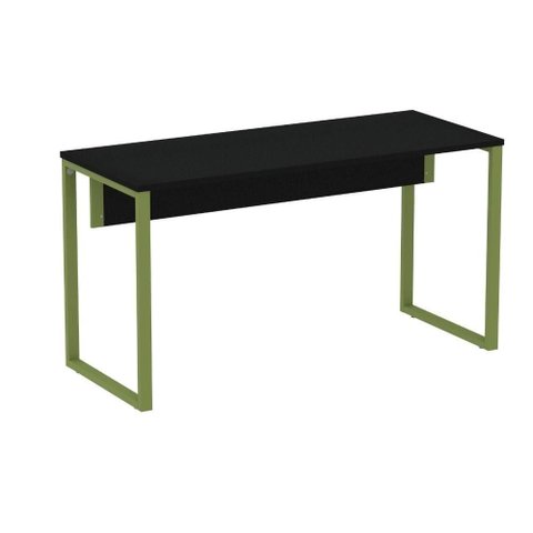 Mesa Escritório P25 Tub Pandin 150 Cm Largura X 70 Cm Profundidade Tampo Mdp Preto Pé Aço Tubular