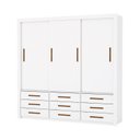 Ver imagem 3 de Guarda-Roupa Casal Anjos 3 Portas Branco