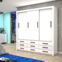 Ver imagem 1 de Guarda-Roupa Casal Anjos 3 Portas Branco