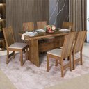 Ver imagem 4 de Conjunto Mesa Retangular Manuela com 6 Cadeiras Paraty Bagum Bege Freijó