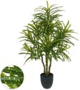 Ver imagem 1 de Planta Artificial Arvore Croton Real Toque C/pote X300 Verde Amarelo 1m
