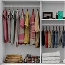 Ver mais imagens de Guarda-Roupa Casal com Espelho 3 Portas de Correr Anjos Branco