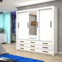 Ver imagem 2 de Guarda-Roupa Casal com Espelho 3 Portas de Correr Anjos