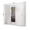 Ver imagem 4 de Guarda-Roupa Casal com Espelho 3 Portas de Correr Bahia