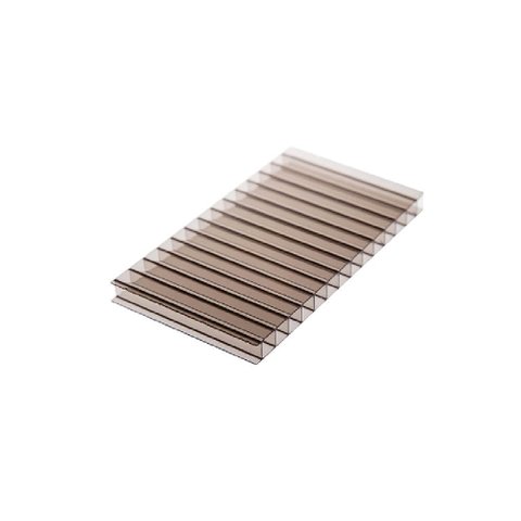 Chapa de Policarbonato Alveolar Bronze 10mm - 2,10m X 6,00m - Cortado C/ 3m P/ Envio