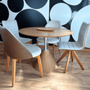 Ver imagem 4 de Mesa de Jantar Cone Redonda Masp 100 Cm Tampo Freijó Base Freijó Personal Decor