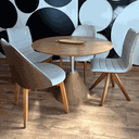 Ver imagem 2 de Mesa de Jantar Cone Redonda Masp 100 Cm Tampo Freijó Base Freijó Personal Decor